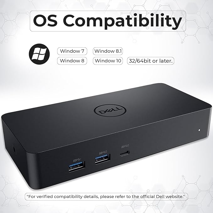 Dell D6000S Universal Dock Bundle with 130W Power Adapter – USB-C, Dual DisplayPort with 4K HDMI Cable + 4K DisplayPort Cable + USB-C Cable + Microfiber Cloth - Supports 4K Display (Renewed)-DeskLoop Office