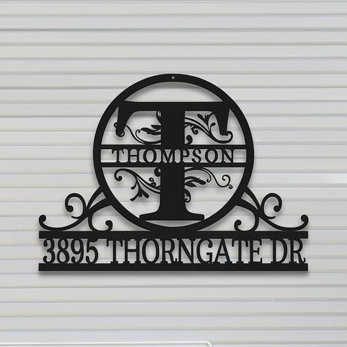 Custom Metal Signs | Personalized Monogram Name Sign | Outdoor Wall Art - Image 9