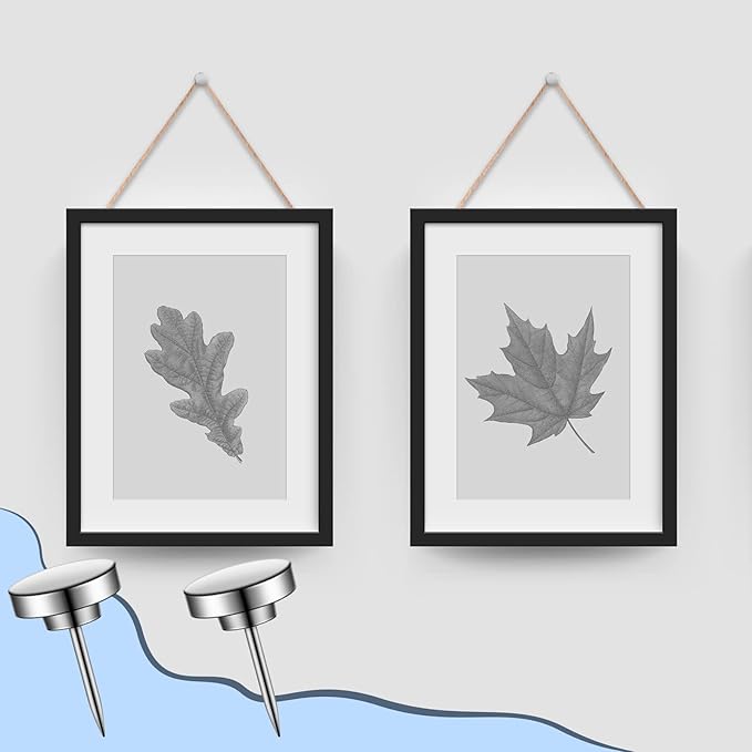 30 Pieces Push Pins, Metal Thumb Tacks for Picture Photo Hanging, Wall Pins for Board Posters Bulletin Maps, Wall Tack for Office Home Decorative-DeskLoop Office