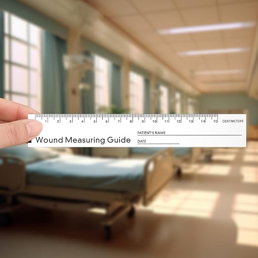 100 Pcs Wound Ruler 6 Inch Wound Measuring Tape Paper Guide Ruler Double Sided - Image 6