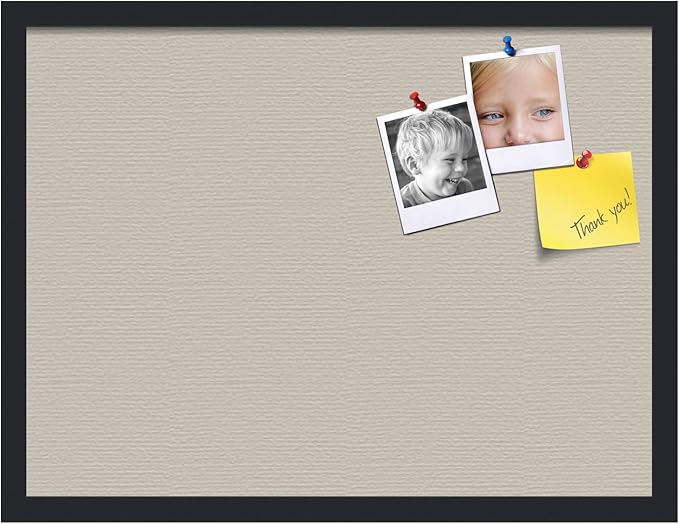 PinPix 24x18 Inch Cork Bulletin Board. This Decorative Framed Pin Board Comes with Desert Pastel Design and a Satin Black Frame. Ideal for Home Office Decor or Message Board (PinPix-1815)-DeskLoop Office