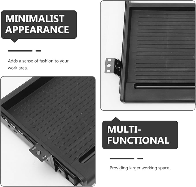 jojofuny 1 Set of Keyboard Tray Under Desk, Keyboard Sliding Tray Under Desk, Keyboard Drawer Slide Tray, Keyboard Shelf, for Home and Office-DeskLoop Office
