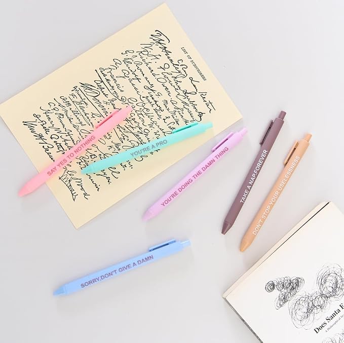 Cityhermit Funny Pens Set for Adults, Swear Word Daily Ballpoint Pen, Premium - Image 9