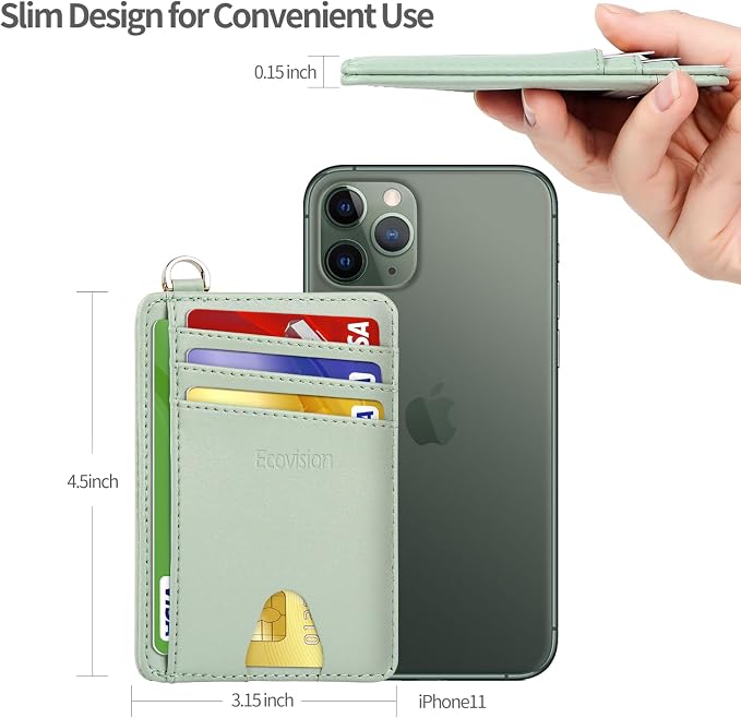 Slim Minimalist Front Pocket Wallet, RFID Blocking Credit Card Holder Wallet - Image 7