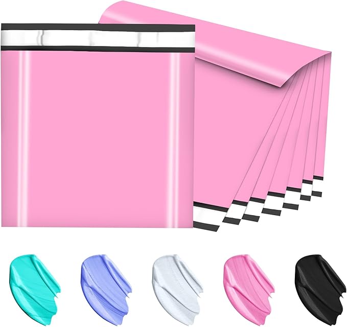 Large Poly Mailers 24x24 Inch 50 Pcs, Extra Large Shipping Bags for Clothing with Self-Sealing Tear-Resistant, Waterproof Poly Bags, Mailing Envelopes for Small Business (Pink)-DeskLoop Office