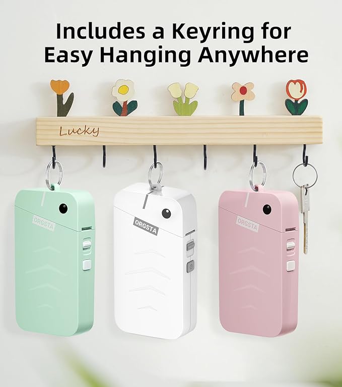 ORGSTA S001 Label Maker Machine with Tape, Portable Bluetooth Label Maker for Home and Office Organization, Thermal Label Printer Mini Sticker Maker with Multiple Templates, White-DeskLoop Office