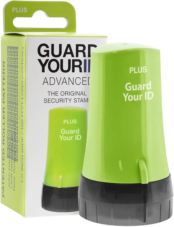 Guard Your ID Advanced Roller Identity Theft Prevention Security Stamp Green (38311)-DeskLoop Office