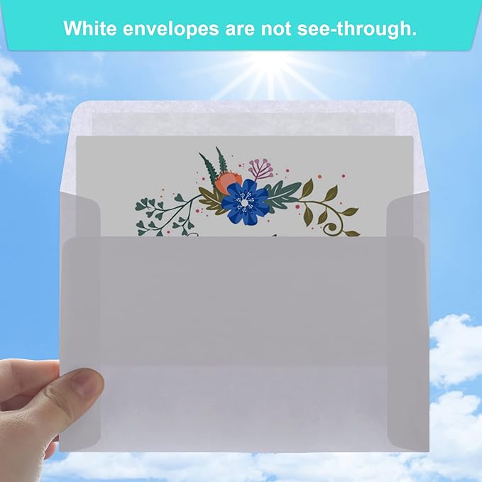 Joyberg 70 Packs A4 Envelopes, White, 4x6 Photo, Self Seal for Invitations, Weddings, Baby Shower, Photos, Postcards, Greeting Cards, Mailing-DeskLoop Office