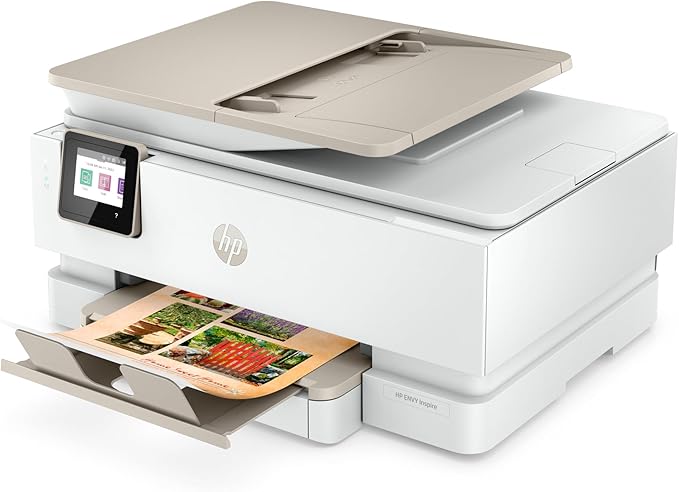 HP ENVY Inspire 7955e Wireless Color Inkjet Printer, Print, scan, copy, Easy setup, Mobile printing, Best-for home, 3 month Instant Ink trial included, White-DeskLoop Office