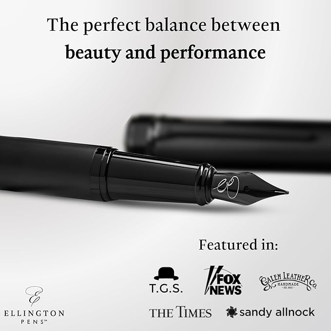 Luxury Fountain Pen Set - Smooth Extra Fine Nib - Includes Refillable Ink Converter, 3 Ink Cartridges, Gift Box - Fountain Pen For Writing - Calligraphy, Journaling, Sketching-DeskLoop Office