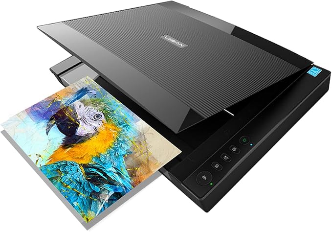 VIISAN VF3240 Large Format Flatbed Scanner, A3 Size, 2400 DPI, CIS Sensor, Scan 297 × 420 mm / 11.7" x 16.7" in 4 sec, Frameless, Auto-Scan, Document & Photo & Book Scanner, Supports Windows & Mac-DeskLoop Office