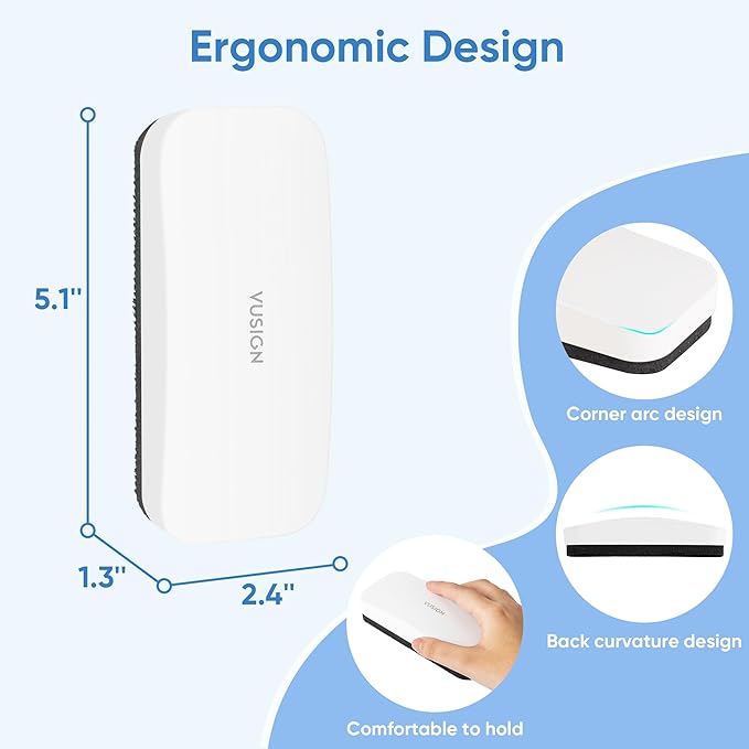 VUSIGN Magnetic Dry Erase Whiteboard Eraser, Glass Board Eraser for Dry Erase Board, Glass Board, Calendar Board, Office, Home,School Supplies, 4 Pack-DeskLoop Office