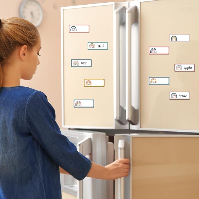 50pcs Magnetic Dry Erase Labels Reusable Magnetic Name Tags Boho Magnetic Labels - Image 7