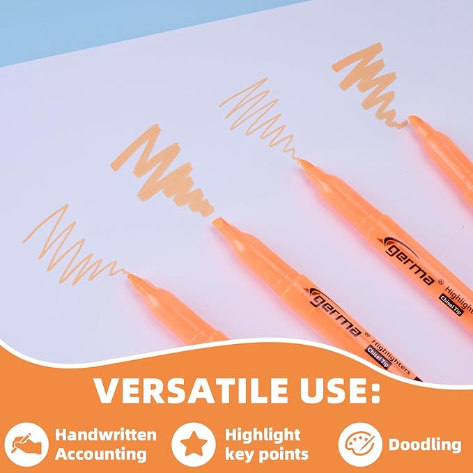 Orange Highlighters, 36 Pack, Chisel Tip Highlighter Pack, Quickly Drying, Perfect for Students Kids Adults, Office, School, Classroom Supplies-DeskLoop Office