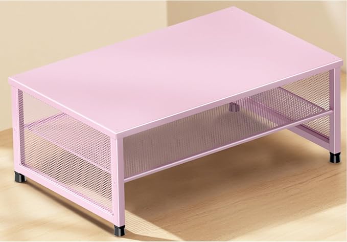 Computer Monitor Stand Riser, Desk Organizers and Accessories, Printer & Laptop Stand, Office Desk Accessories & Desktop Workspace Organizers for Office Supplies (Pink)-DeskLoop Office