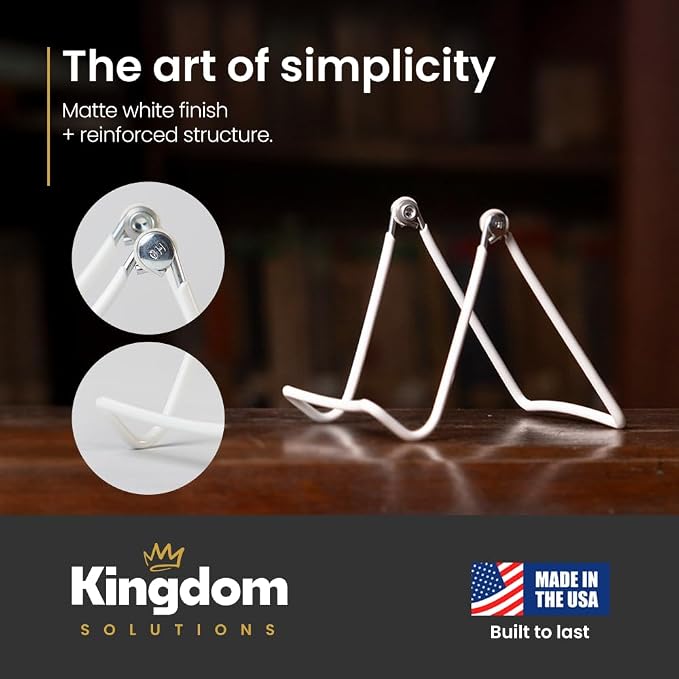 KINGDOM SOLUTIONS MADE IN USA 2-Pack Adjustable White Metal Easels - Image 6