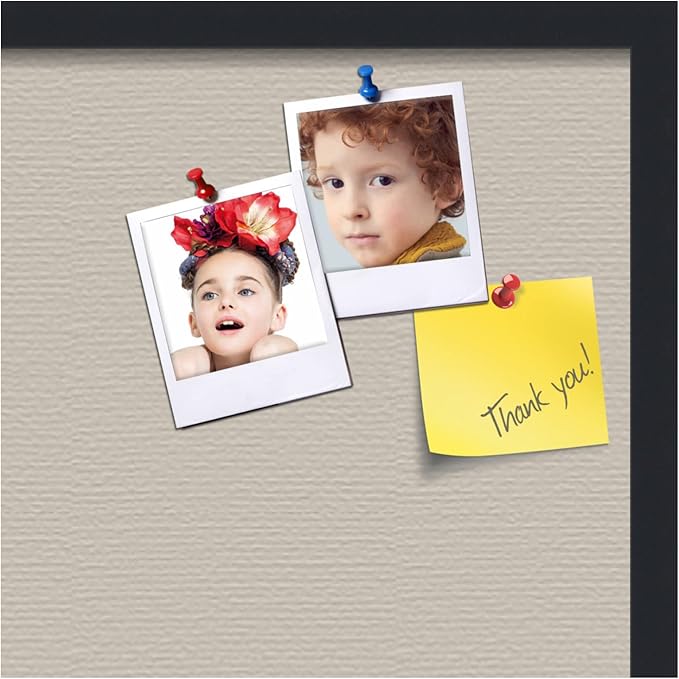 PinPix 24x24 Inch Cork Bulletin Board. This Decorative Framed Pin Board Comes with Desert Pastel Design and a Satin Black Frame. Ideal for Home Office Decor or Message Board (PinPix-1815)-DeskLoop Office