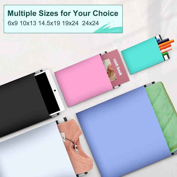 120PC Poly Mailers 6x9 Inch Teal Mailing Envelopes Bags Shipping Bags with Self Adhesive Waterproof and Tear-Proof Postal Bags-DeskLoop Office