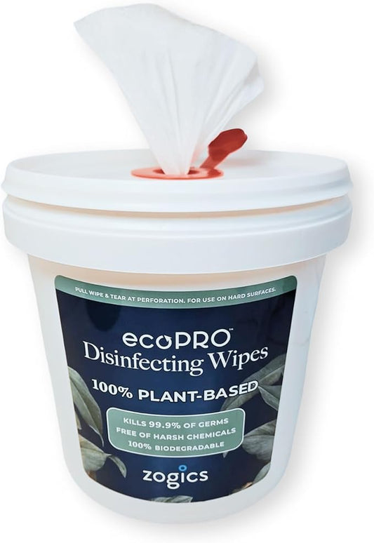 ecoPRO™ Plant-Based Disinfecting Wipes (800 Wipes) with Reusable Dispensing Bucket-DeskLoop Office