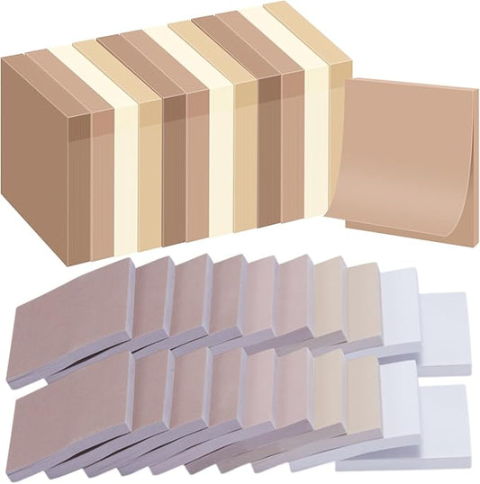 Fainne 24 Pack Sticky Notes Bulk Back to School Supplies Self Stick Note Pads Paper Memo for Office First Day of School Student Teacher Essentials (2 x 2 Inches,Simple Color)-DeskLoop Office