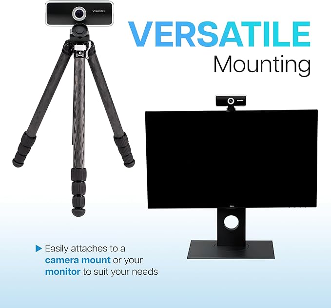 VisionTek VTWC20 Full HD (1080P 30FPS) Webcam, for Windows, Mac, Linux, & Chromebook w/Digital Microphone, Auto Focus, Privacy Cover, & Wide Viewing Angle-DeskLoop Office