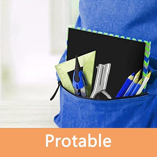 Hole Punch 5/16 inch Single Hole Punch,Heavy Duty Hole Puncher Single,Paper Punch Portable Hand Held Long Hole Puncher for Paper Cards Plastic Cardboard (Silver) (5/16"-8mm Hole)-DeskLoop Office