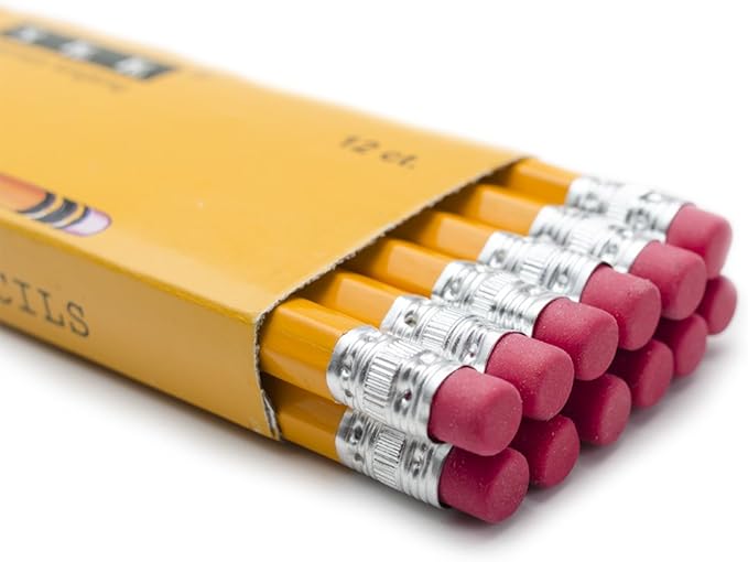 SKKSTATIONERY 576 Pack Pre-sharpened pencils, Bulk Yellow Sharpened Pencils with eraser top, # 2 HB pencil for classroom office Back to school Supplies, Writing, Drawing and Sketching 144Pcs*4Box.-DeskLoop Office