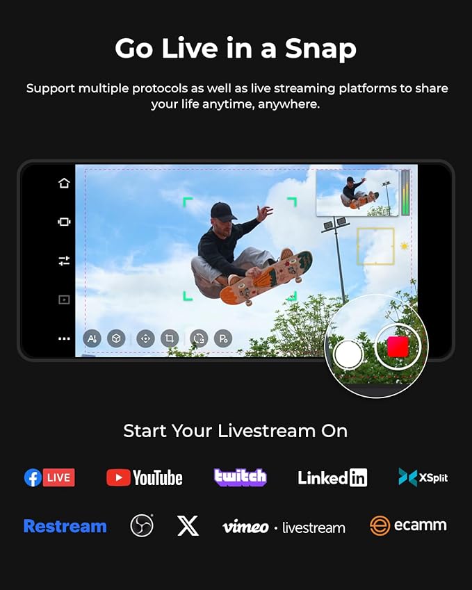 OBSBOT Tail Air & Smart Remote Combo, Streaming Camera with AI Tracking PTZ, Intelligent APP, Gesture Control, HDMI/USB-C/Wireless Webcam, Video Cameras for Filming, Worship, Content Creator, etc.-DeskLoop Office