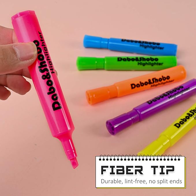 Dabo & Shobo Highlighters Set of 24,Colored Markers And Beautiful Combination Set Liquid Ink Fast Drying And Not Easy To Fade Are Suitable For Classroom, Office And Shop Short Style-DeskLoop Office