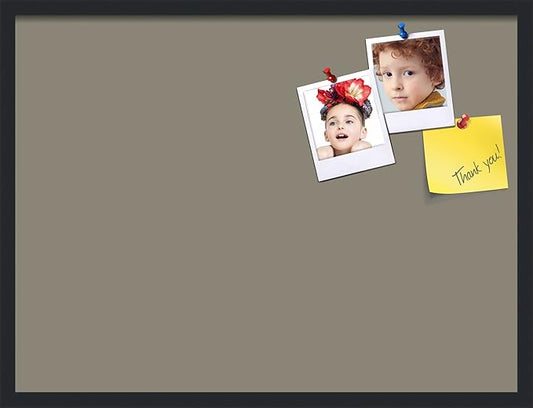 PinPix 32x24 Inch Cork Bulletin Board. This Decorative Framed Pin Board Comes with Pewter Design and a Satin Black Frame. Ideal for Home Office Decor or Message Board (PinPix-1812)-DeskLoop Office