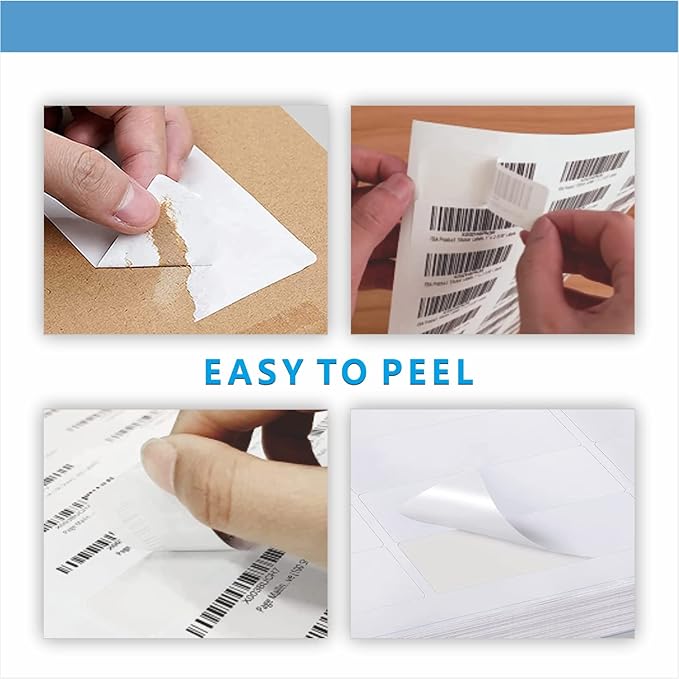 Address Labels, JIQEZNL Premium 1" x 2-5/8" Mailing Labels for Envelopes, 1800 Address Label Sticker Paper for Laser/Ink Jet Printer, White Blank Printable Sticker Labels 30 Per Sheet 8.5"×11"-DeskLoop Office