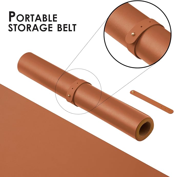 Compact Cork Desk Mat - Small Dual-Sided Desk Pad for Office and Home - Desk Organization and Accessories - Ideal for Large Mouse Pad and Small Desk Mats on Top of Desks(Brown,23.6"x 11.8")-DeskLoop Office