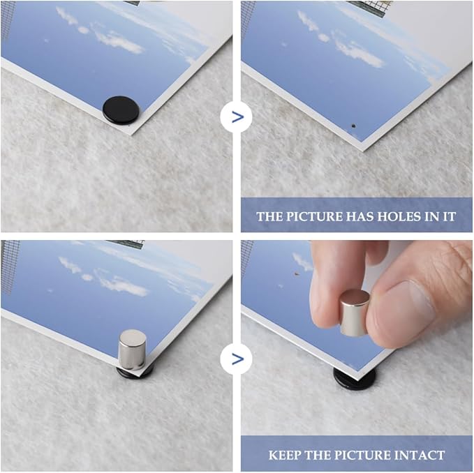 20 Sets Magnetic Pushpins, Magnet Thumbtack, Poster and Photo Hangers for Walls Bulletin Boards-DeskLoop Office