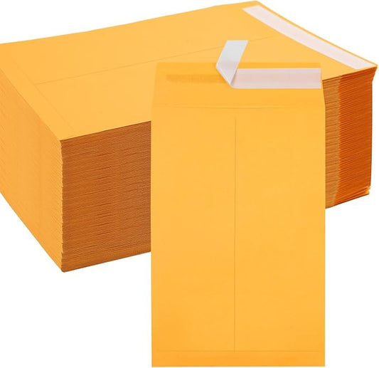 Joyberg 6x9 Envelopes Self Seal, Yellow, Printable, Tear Resistant Kraft Envelopes for Mailing Letters, Documents, Photos, Invitations-DeskLoop Office