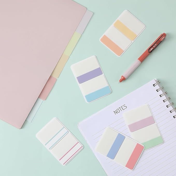 Sticky Index Tabs Book Page - 500Pcs 2 Inch Writable Colored Pages Markers, Repositionable File Tab Flags Labels Self Adhesive Reading Divider Sticker for Books, Binders, Notebook Files Folders,Pastel-DeskLoop Office