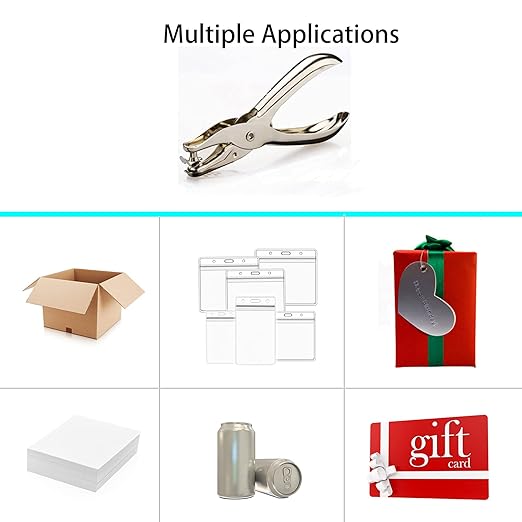 1/4 and 1/8 Inch Small Single Hole Punch, 2 Pack Handheld Circle Shaped Hole Puncher with 8 Sheet Capacity for DIY Craft Paper, Tag & Ticket, Perfect for Home, Office, Back to School Supplies-DeskLoop Office