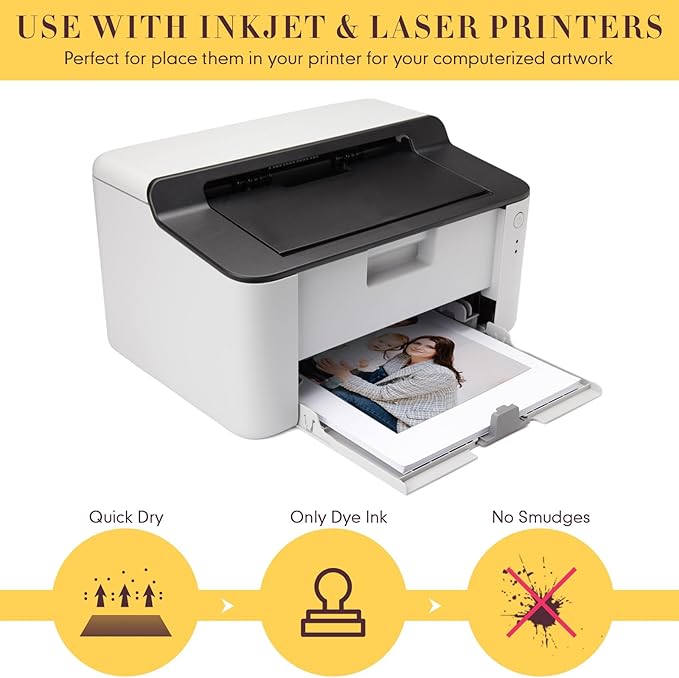 Fainne 600 Sheets Photo Paper 8.5 x 11 in Glossy Double Sided 54lbs 9.5mil 200gsm Photo Paper Glossy Card Stock for Inkjet Printing Printer Making Pictures Calendar Greeting Card Printing-DeskLoop Office