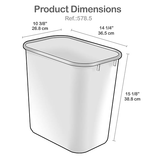 Acrimet Wastebasket Bin for Recycling and Waste, 6.75 Gallon/ 27 Quart/ 24 Liter (Plastic) (Green and Blue) (Set of 2)-DeskLoop Office