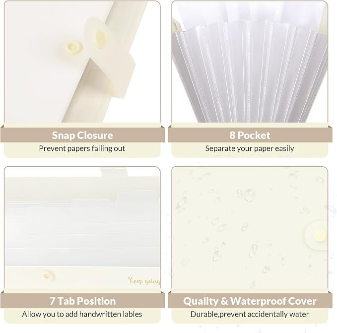 SKYDUE Accordion File Organizer, Expanding File Folder - Image 8