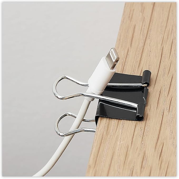 Universal 10210 Medium Binder Clips, 5/8" Capacity, 1 4" Wide - Image 7