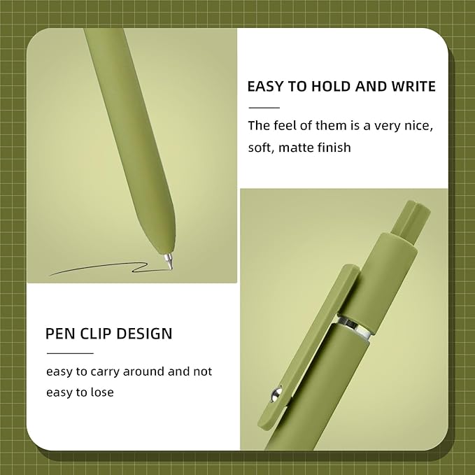 Gel Pens, 10 Pcs 0.5mm Fine Point Smooth Writing Pens High-End Series Black Ink Pens for Journaling Note Taking, School Office Supplies for Women Men (10 Pcs Mixed colors)-DeskLoop Office