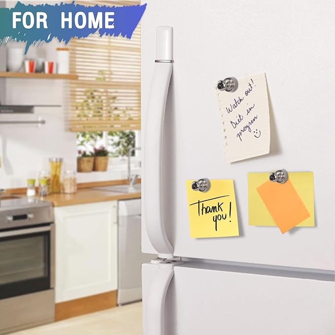 22Packs Neodymium Fridge Magnets, Strong Magnets for Whiteboard, Push Pin Magnet, Small Strong Neodymium Refrigerator Magnet for Office, Kitchen, Adults, Home-DeskLoop Office