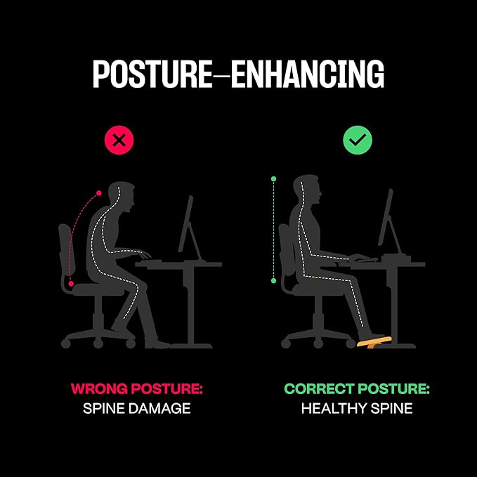 Adjustable Under Desk Foot Stool - Ergonomic Foot Rest with 7 Angles - Walnut-DeskLoop Office