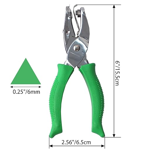 1/4 Inch Triangle Hole Punch for Handmade DIY Craft Paper, Perfect for Home, Office, Back to School Supplies-DeskLoop Office