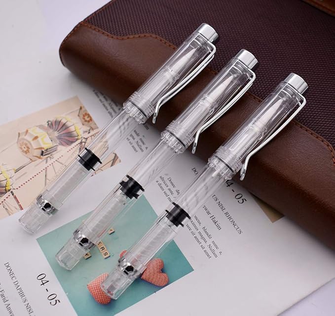 3PCS Yongsheng 3009 Piston-Filled flexible Brush Tip Fountain Pen Fine to Broad For Sketch,Drawing,Scrapbook and Calligraphy Painting-DeskLoop Office