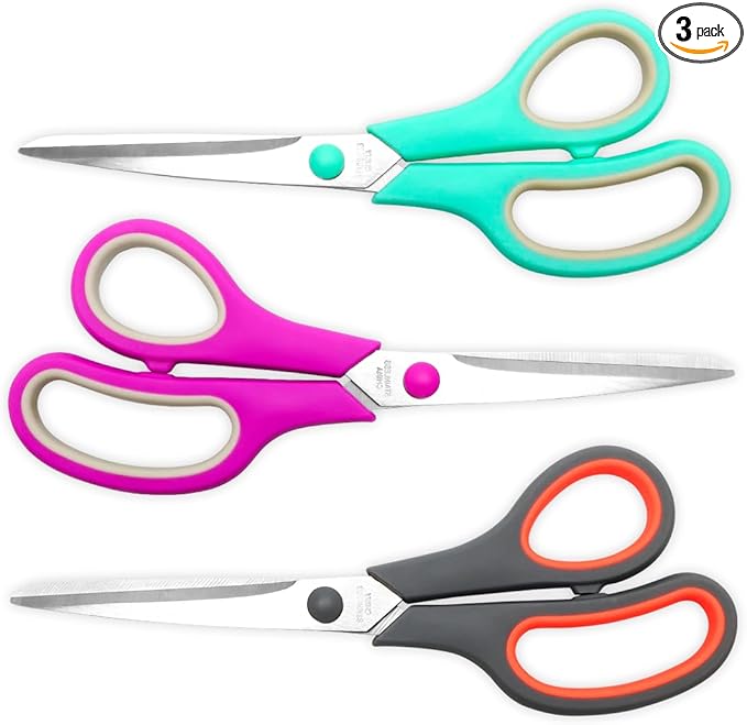 Vitoler Scissors All Purpose, 8.5" Heavy Duty Scissors Bulk,Cute Scissor for Office Craft Fabric, Back To School Supplies-DeskLoop Office
