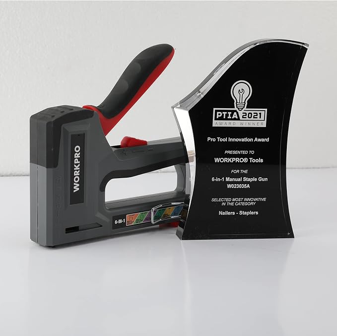 WORKPRO Staple Gun, Manual Brad Nailer - Image 8