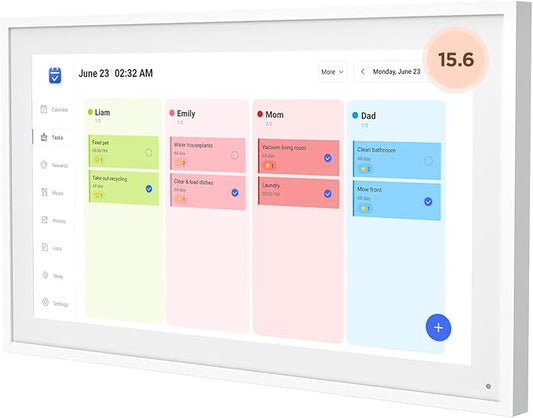 15.6 Inch Smart Digital Calendar, Wall Electronic Calendar, 1920 * 1080 IPS Full HD Touch Screen Display for Family Meal Planner Support - Streamline Household Organization-DeskLoop Office