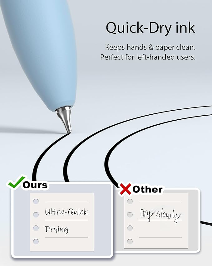 8 Pcs Gel Ink Pens, 0.7mm Fine Point for Smooth Writing Journaling Aesthetic Pens, Black Quick-Dry Long Lasting Fidge Pens, Cute School Office Supplies Gifts for Women (Morandi Black Ink)-DeskLoop Office