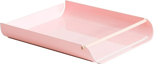 U Brands Metal Paper Tray, Letter Size, Desktop Accessory, Arc Collection, Pink, 3552A02-06-DeskLoop Office
